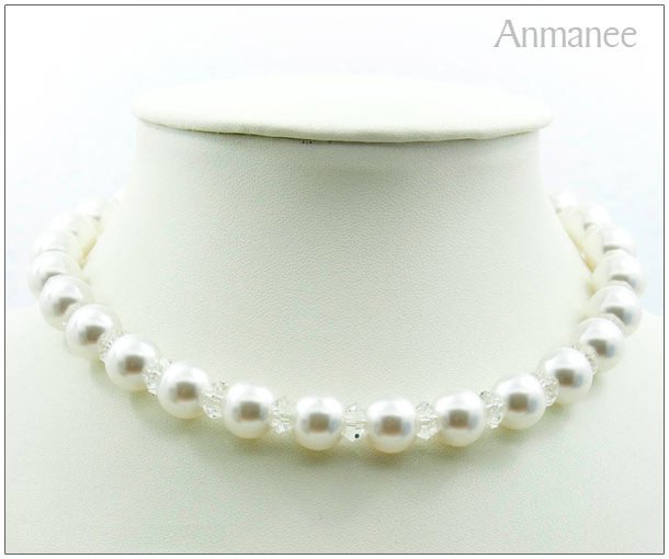 Handcrafted Swarovski Pearl Necklace 02011