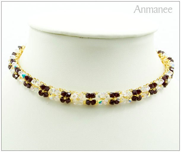 Handcrafted Swarovski Crystal Necklace Pikul-Single 010133