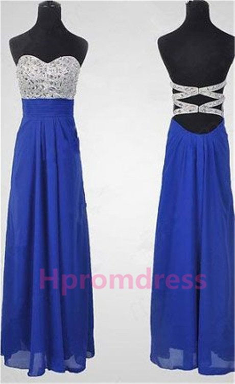 2015 New blue beads prom dress long evening dress sexy bridal dress long prom dress