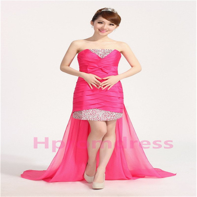 2015 New strapless evening dress beads cocktail dresses