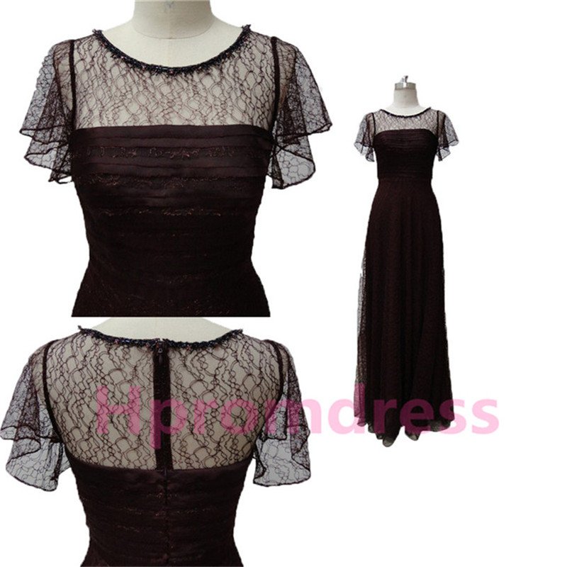 New back lace prom dress formal evening dresses
