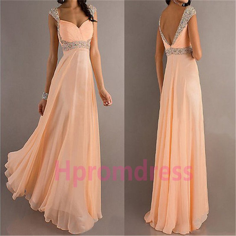 New Hot V-neck beads bridesmaid dress custom size color long evening dress
