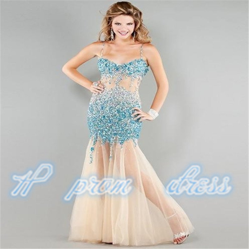 2015 Sexy Luxury Beading Handmade Tulle Prom Homecoming Evening Dresses Custom