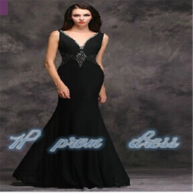 New Black Applique Formal Evening Ball Prom Cocktail Dresses evening dress