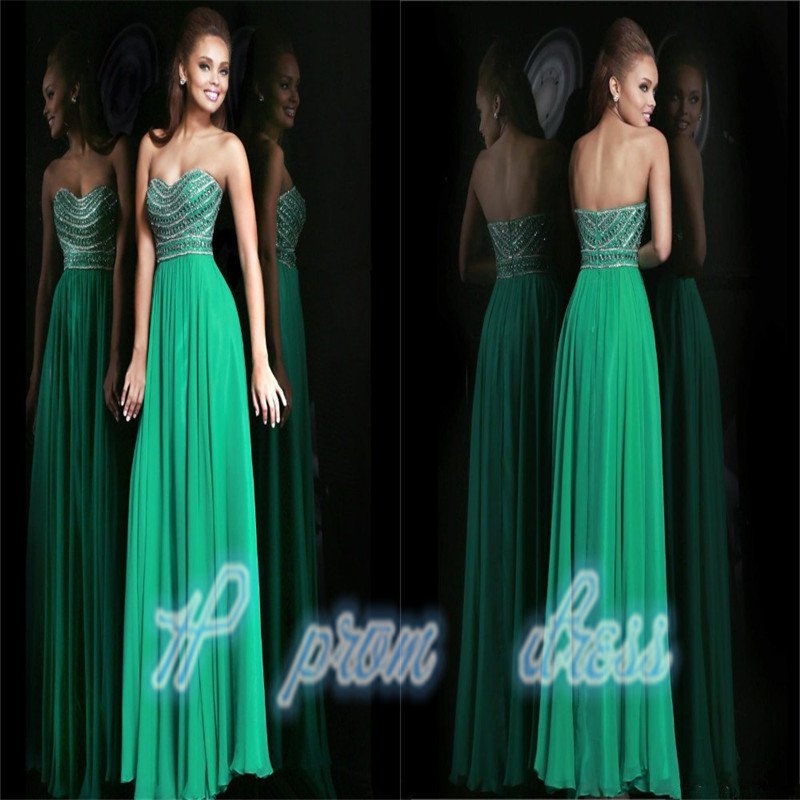 New Crystal Beaded Long Red Formal Evening Gowns Party Prom Dresses Custom Size