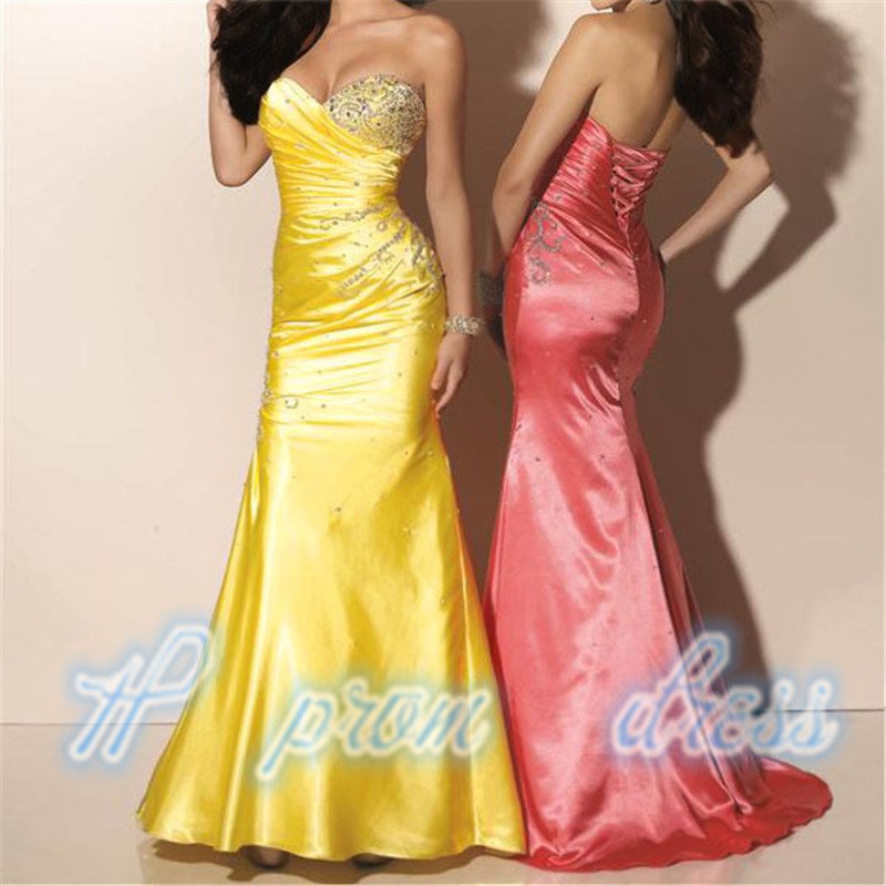 Strapless Sweetheart Neckline Bridal Wedding Prom Gown Evening Dress