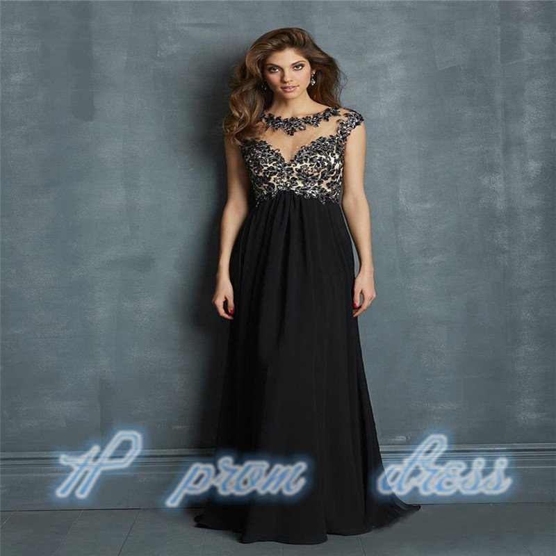 2015 Black New Long Chiffon Bridesmaid Evening Formal Party Ball Gown Prom Dress