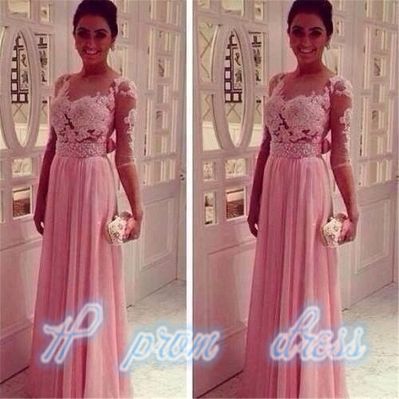 Long Formal Evening Gown Lace Cocktail Party Prom Ball Dresses