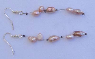 Soul of the Sea Seaside Pearl Earrings Made in USA Unique Original ~~~~~~