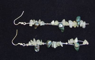 Soul of the Sea Seaside Pearl Earrings Made in USA Unique Original ~~