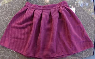 Bethany Mota Small Skirt NWT Junior Womens Small Mini Shirt Burgandy CUTE ~~~~~~