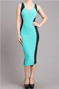 Womens Small Dress NWT Womens Mint / Black Two Toned Dress Soul of the Sea