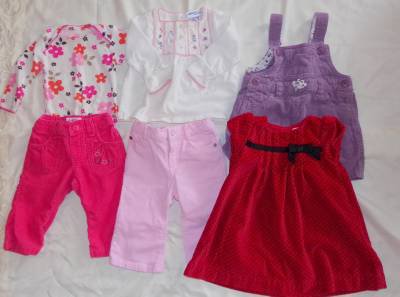 Infant Size 6 Months Top Pant Dress Outfits 6-9 Months 6 Pieces Ex Cond ~~~~