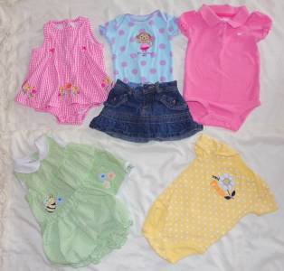 Infant Size 6 Months Top Onesies Skirt 6-9 Months 6 Pieces 1 12 Month Top ~~~~~