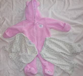 Infant Size 6 Months Coat Bunny Style Jacket and 9 Month Outfit Ex Condition ~~~