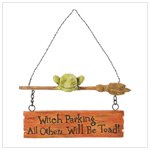 37199 toad and broomstick wall decor