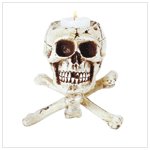 31079 Skull tripod candleholder