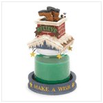 90022 santa down the chimney chandle topper