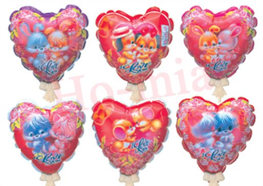lot of 32 I love U Series auto inflatable balloons.