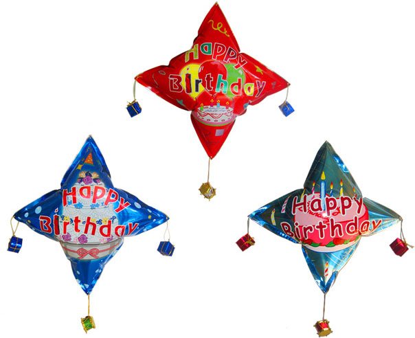 lot of 20 Happy Birthday auto inflatable hangings (balloon)
