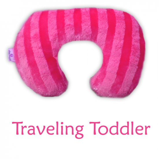Traveling Toddler - Hot Pink - Minky Soft Luxury Travel Neck Wrap Pillow