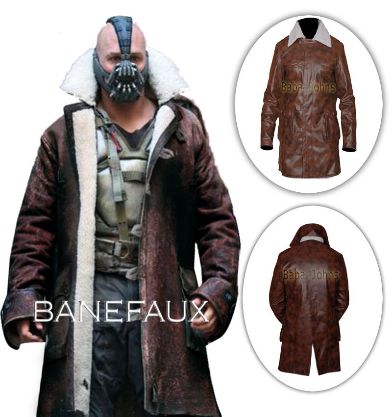 Bane Coat The Dark Knight Rises Cosplay Costume Swedish bomber Faux Leather Jacket