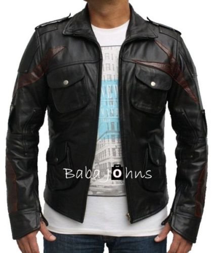 New Alex Mercer Prototype 2 PS3 4 Gaming Men's Leather Jacket With Red Cut Back