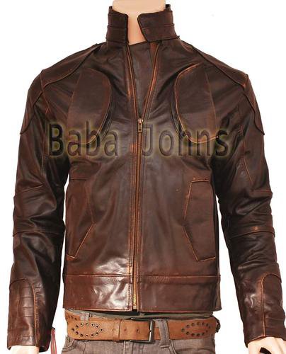 Snow lockout Guy Pearce as Marion Vintage Distressed Men's Biker Leather Jacket