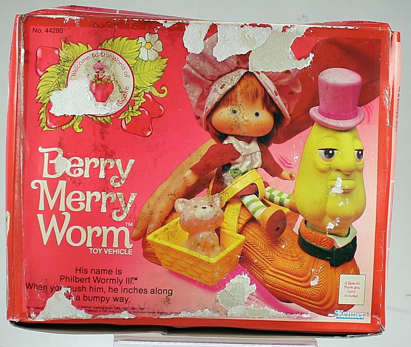 Vintage S Kenner Berry Merry Worm Vehicle Strawberry Shortcake