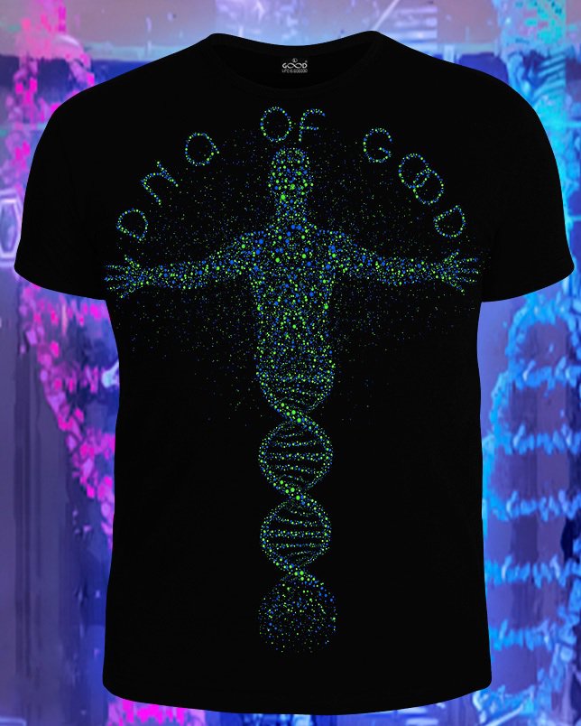DNA of good - Glows under ultraviolet light blacklight space goodness goa lsd meditation