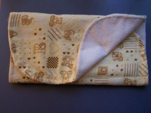 Yellow Baby Blocks Burp CLoth