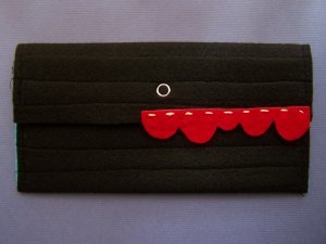 Black 'n' Blue Felt Clutch