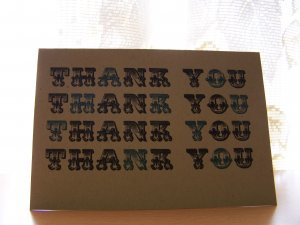 Blue Thank You Card