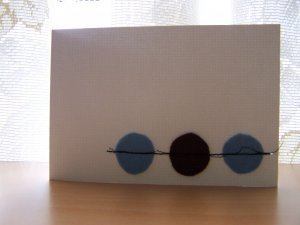 Blue And Brown Felt Circles Card