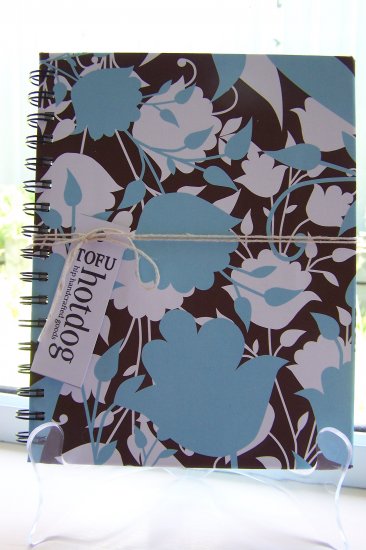 Blue and Brown Floral Notebook
