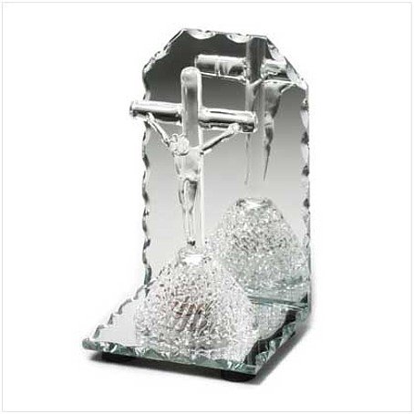 3636200: Spun Glass Cross LED Light-Up Base