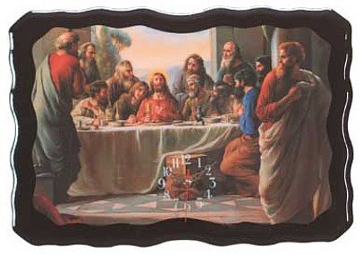 2948800: "The LAST SUPPER" Wooden Wall Clock