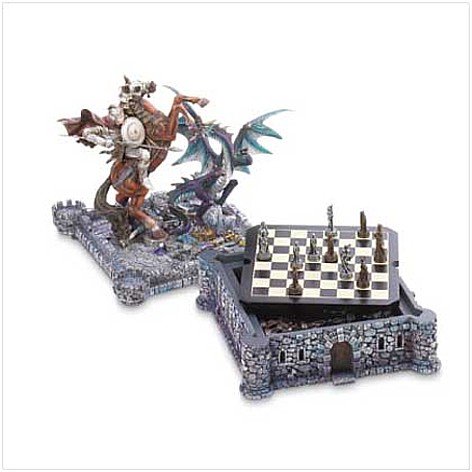 3712800: SALE: Dragons, Knights & Castle Chess Set