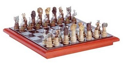 3233800: SALE: African Safari Wildlife Animal Chess Set