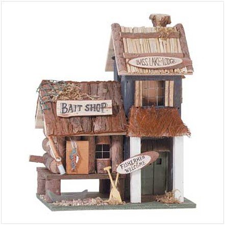 3124500: WOOD "BAIT SHOP" BIRDHOUSE