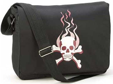 3769700: Gothic Skull Messenger Bag/Tote-Great For School/College/Travel & More