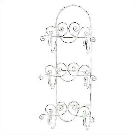 3358800: Distressed Ivory Wall Towel Rack-Limited space? You need this!