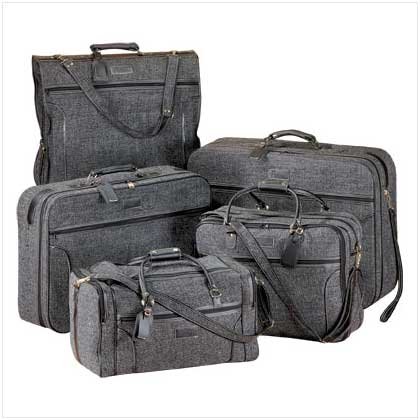 2194300: SALE: Jute Tweed Dark Gray 5-PC Luggage Set - Travel Set