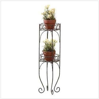 2823200: 2 TIER METAL PLANTER STAND
