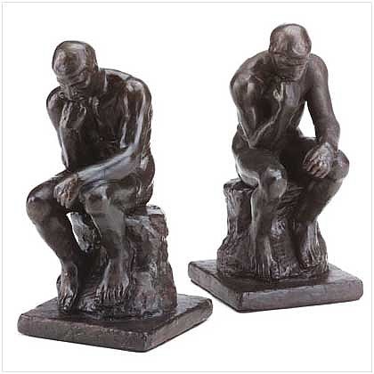 3209200: Bronze Color Alabastrite THINKERS Bookends - 2 pc. Set