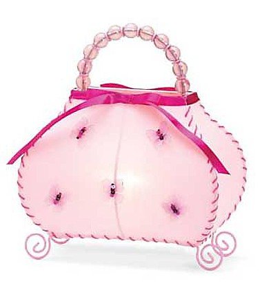 3702600: Adorable Pink Butterfly Handbag Night Light