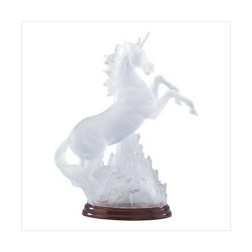 3405900: Frosted Alabaster Mythical Unicorn LED Light-10" Tall