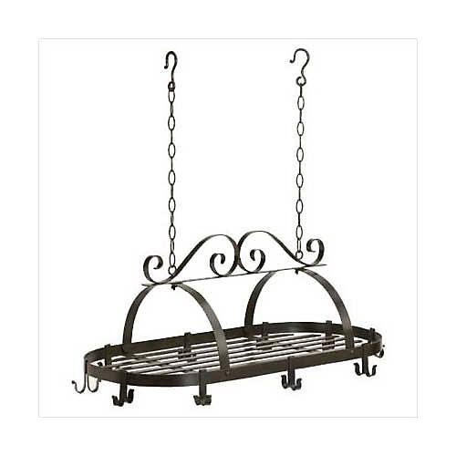 3560300: Wrought Iron Scroll Design Hanging Pot Holder