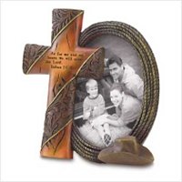 3846300: Joshua 24:15-Religious Western Cross Photo Frame