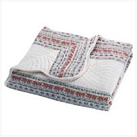 3504300: Country Blue Floral Queen Quilt